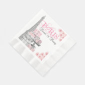 ピンクパリスイート16バースデーパーティー 縁ありランチョンナプキン (角)