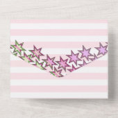 ピンクパリテーマのキンセアニラ オールインワン招待状 (裏面)