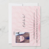 ピンクパリテーマ誕生日パーティーパスポート写真の追加 招待状 (裏面)