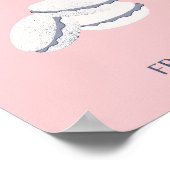 ピンクパリトラベルアートパステル名門私立校風のマカロン ポスター (角)