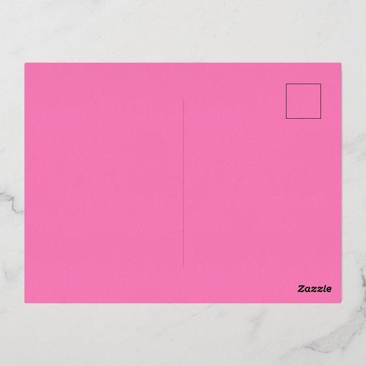 ピンクパリトラベルアートレトロアートデ名門私立校風のコル 箔シーズンポストカード (裏面)