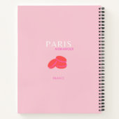ピンクパリトラベルアート名門私立校風のマカロン ノートブック (裏面)