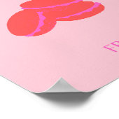 ピンクパリトラベルアート名門私立校風のマカロン ポスター (角)