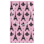 ピンクパリパターンパーティーエッフェルタワー抱き枕 スモールペーパーバッグ (裏面)