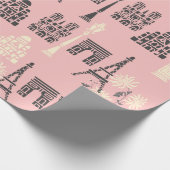 ピンクパリラッピング紙 ラッピングペーパー (角)