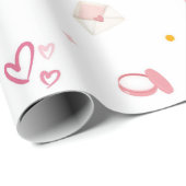 ピンクパリ誕生日ギフトラッピング紙エッフェル ラッピングペーパー (ロールコーナー)