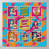 ピンクパワーポップアートポスター - 乳がん啓発 ポスター (正面)