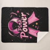ピンクパワー乳がん認識度 シェルパブランケット (正面(横))