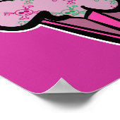 ピンクパンクスカルクロスボーンズのカップケーキ ポスター (角)