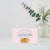 ピンクパンケーキブライダルシャワーディスプレイシャワー 名刺 (スタンド正面)