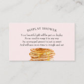 ピンクパンケーキブライダルシャワーディスプレイシャワー 名刺 (正面)