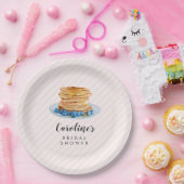 ピンクパンケーキブランチブライダルシャワー ペーパープレート (パーティー)