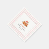 ピンクパンケーキ&ベリーブライダルブランチ スタンダードカクテルナプキン (角)