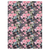 ピンクパンシーパンジー水彩花フローラアート クリップボード (裏面)