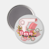 ピンクパンシー美容師 マグネット (正面/裏面)