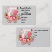 ピンクパンシー美容師 予約カード (正面/裏面)