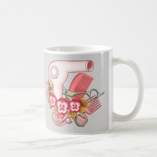 ピンクパンジーの美容師 コーヒーマグカップ (右)
