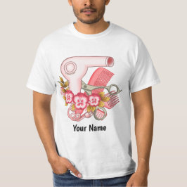 ピンクパンジーの美容師 Tシャツ