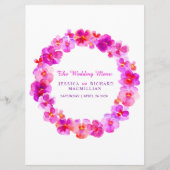 ピンクパンジーの花リース結婚アートのメニュー メニュー (正面)