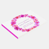 ピンクパンジーリースウォーター結婚カラーのゲストブック ゲストブック (コーナー)