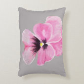 ピンクパンジー枕 アクセントクッション (正面(垂直))