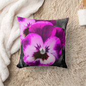 ピンクパンジー枕 クッション (ブランケット)