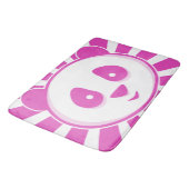 ピンクパンダベア – 愛らしいピンクの白いパンダガールズ バスマット (アングル)