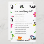 ピンクパンダ赤ちゃんシャワーゲーム (正面/裏面)