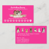 ピンクパンチドッグウォーカーロイヤリティ割引 名刺 (正面/裏面)