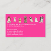 ピンクパンチドッグウォーカーロイヤリティ割引 名刺 (裏面)