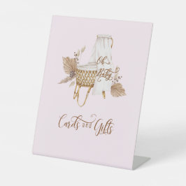 ピンクパンパスグラスオベビーカード&ギフトII 台座サイン