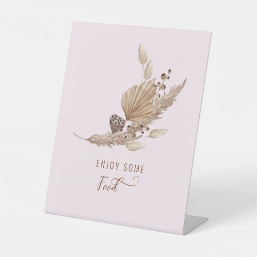 ピンクパンパスグラスオベビーフードII 台座サイン (正面)