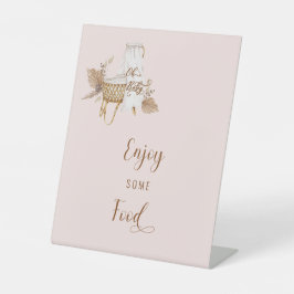 ピンクパンパスグラスオベビー食品 台座サイン