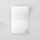 ピンクパンパスグラスガールベビーシャワーサンキューカード サンキューカード (内部)