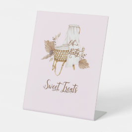 ピンクパンパスグラススイートトリートサインII 台座サイン