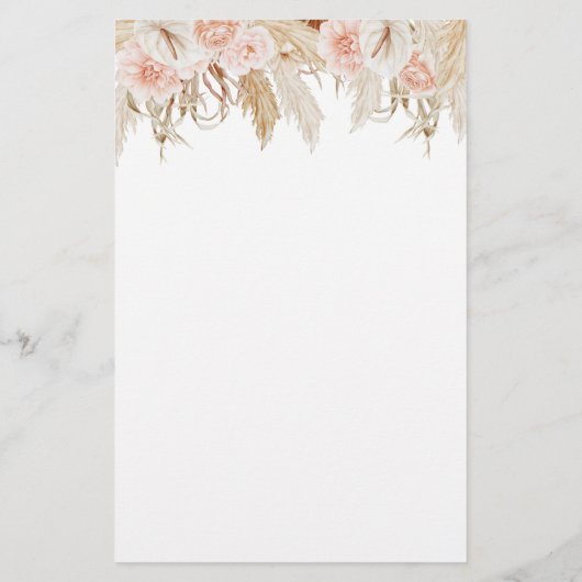 ピンクパンパスグラスブライダルシャワーゲーム (裏面)