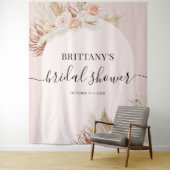 ピンクパンパスグラスブライダルシャワータペストリー タペストリー (インサイチュ)