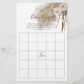 ピンクパンパスグラスベビーシャワービンゴゲーム (正面)