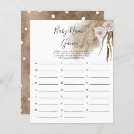 ピンクパンパスグラスベビー名シャワーゲーム