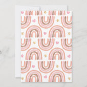 ピンクパンパスグラスボホレインボーベビーシャワー 招待状 (裏面)