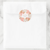 ピンクパンパスグラス |オーキッド開花差出人住所 ラウンドシール (バッグ)