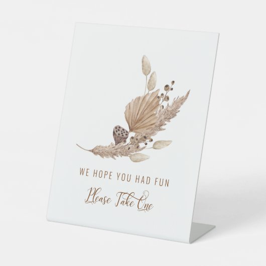 ピンクパンパスグラスIIIサンプル1点 台座サイン (正面)