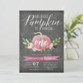 ピンクパンプキカスタムンエイジ誕生日パーティー 招待状 (スタンド正面)