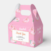 ピンクパンプキンをテーマにした誕生日パーティー フェイバーボックス (裏面サイド)