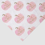 ピンクパンプキンオータム秋金ゴールド1st誕生日パーティー 薄葉紙 (詳細)