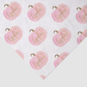 ピンクパンプキンオータム金ゴールドLAYLA名パーソナライズされた 薄葉紙 (詳細)