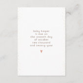 ピンクパンプキンカップル赤ちゃんシャワーピンク感謝してい金ゴールド サンキューカード (裏面)