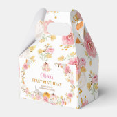 ピンクパンプキンガールファースト誕生日フライトボックス フェイバーボックス (裏面サイド)