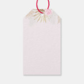 ピンクパンプキンガールフローラボウベビーシャワー ギフトタグ (裏面)