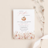 ピンクパンプキンガールベビーシャワー招待状 招待状